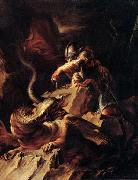 Salvator Rosa Jason Charming the Dragon, oil painting